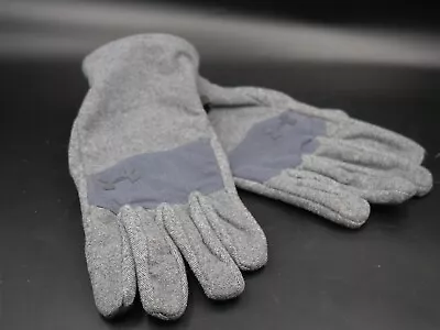 Under Armour Storm Gloves Mens LARGE Gray Polyester Shell Winter Running Fleece • $18