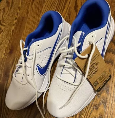 Men Size 10.5 Nike Victory Pro 3 Golf Cleats Shoes White Royal Blue DV6800-140 • $59