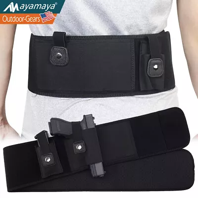 Tactical Belly Band Holster Concealed Carry Hand Gun Pistol Waist Hidden Belt • $11.99