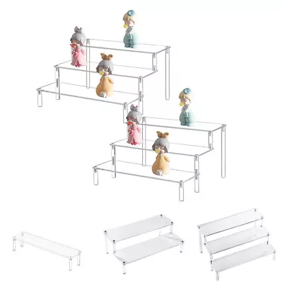 Acrylic Riser 1/2/3-Tier Self-Install Display Shelf Removable Rack For Figures • £7.69