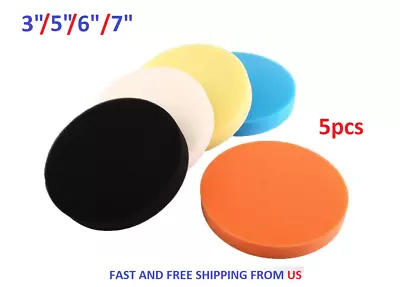 3/5/6/7  Polishing Waxing Buffing Sponge Pads Kit Compound Car Polisher 5Pcs USA • $19.99