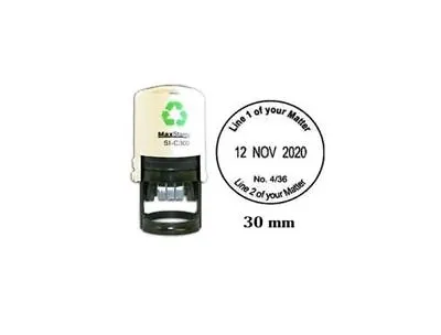 £22.99 • Buy Self Inking 30mm Round Custom Stamp With Date Personalised Office Stamper 