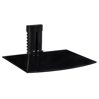 Floating Wall Mounted AV Entertainment Shelf DVD Cable Box Tempered Glass Shelf • $14.99