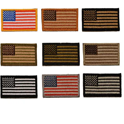 VELCRO® BRAND Fastener Morale HOOK MINI USA US Flag Forward Facing Patches 2x1  • $5.95