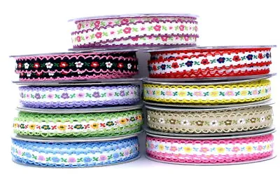12mm Scalloped Edge / Lace Edge /picot Floral Embroidered Braid/ribbon /trimming • £1.69