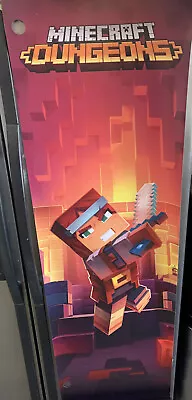 Huge 6ft Xbox One Minecraft Dungeons Store Display Magnet 70 X16  • $150