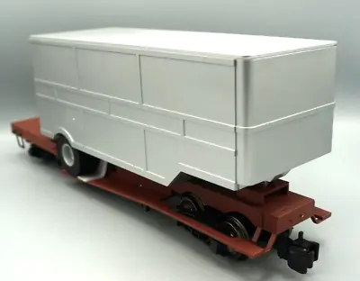 Bachmann Big Haulers   G  SCALE 98370 FLAT CAR W/ CLOSED TRAILER ( UNLETTERED) • £54.99