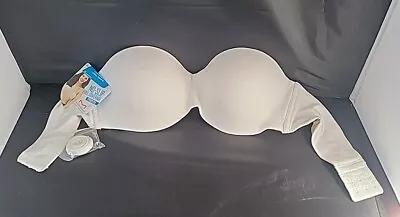 Maidenform No-Slip Full Coverage Strapless Bra 5-Way Sz 36C New SN0004 White  • $15