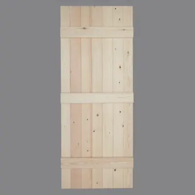 Solid Pine Ledged Door - Internal Quality UK Made V Grooved Cottage Door • £143.68