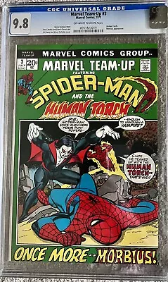 Marvel Team-Up #3: Featuring Spider-Man And The Human Torch Vs Morbius. CGC 9.8! • $5800