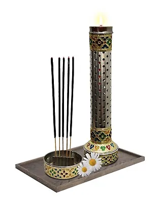 V2 Mystic Candle And Incense Holder Includes 3 X Candles & 1 X Incense Pack • £18.46