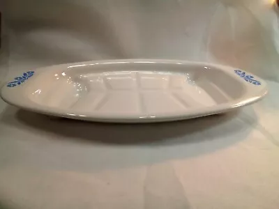 Vintage Corning Ware Blue Cornflower Oval Meat Platter 16.5  X 10  Turkey • $14.99