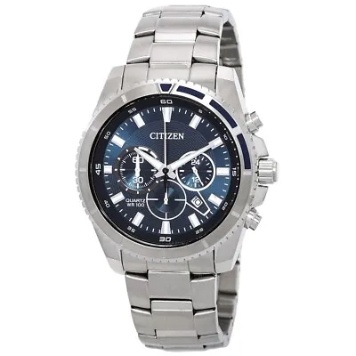 Citizen Men's Chronograph Quartz Stainless Steel Watch - AN8201-57L NEW • $109