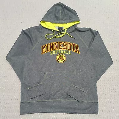 Minnesota Golden Gophers Softball Sweatshirt Pullover Hoodie Medium Gray NCAA • $11.98