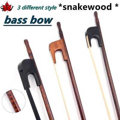  Germany Style Upright Bass Bow Baroque Snakewood Bass BowRound Stick • $74.26