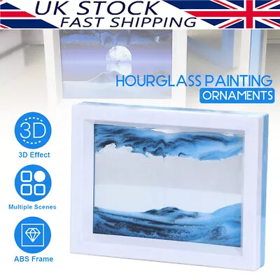 Dynamic 3D Square Moving Flowing Sand Art Display Sandscape Motion Picture New • £5.90