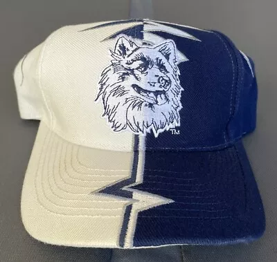 Vintage 90s UConn Huskies Starter Whiteside WS Shockwave Hat Cap Slasher • $299.95