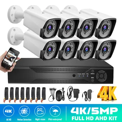 8CH 1080P HD DVR 5MP Outdoor Night Vision CCTV Home Security Camera System Kit • $169.99