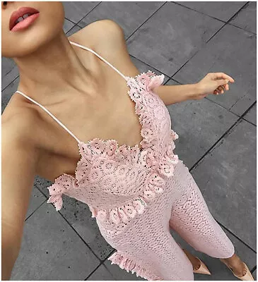 $175 • Buy ALICE MCCALL  I Won't Mind  Blush Pink Womens Dress Playsuit Jumpsuit 6