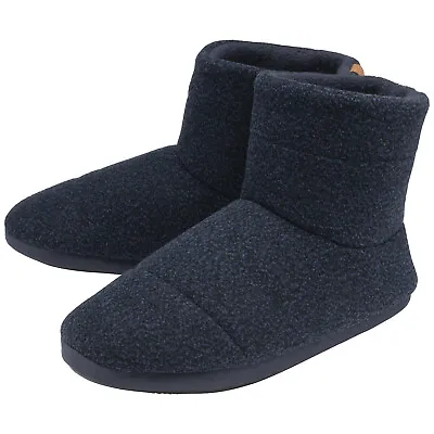 Mens Dunlop Indoor Boot Slippers With Memory Foam | Great Gift For Him • £24.99