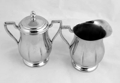 $13.49 • Buy Vintage Farber Bros Krome Kraft Sugar Creamer Set New York USA