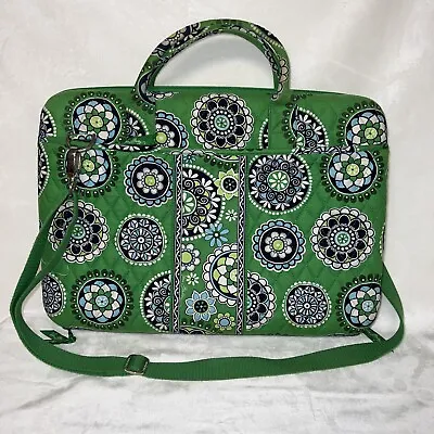 £16.84 • Buy Vera Bradley Cupcakes Green Floral Laptop Sleeve Case Computer Bag