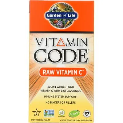 Garden Of Life Vitamin Code Raw Vitamin C 120 Vegan Caps • $30.61