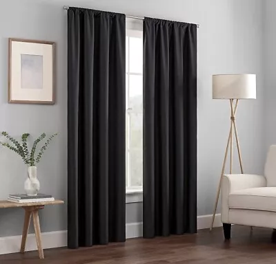 ECLIPSE Kendall Modern Blackout Thermal Rod Pocket Window Curtain For Bedroom Or • $9.99