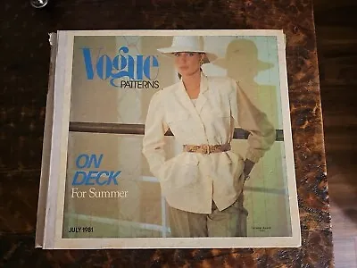 Vogue Patterns Vintage Counter Catalog On Deck For Summer July 1981 • $402.40