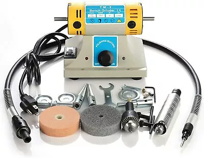 350W Jewelry Rock Polishing Buffer Machine 220V Bench Lathe Polisher • $129.99