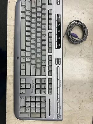 HP Wired Silver Keyboard Model (5187-7583) 6-pin (PS/2)  Multimedia • $19