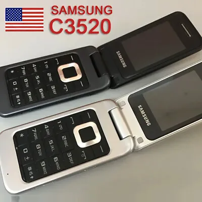 SAMSUNG C3520 Mobile Phone Bluetooth MP3 Radio GSM Flip Unlocked Moblile Phone • $31