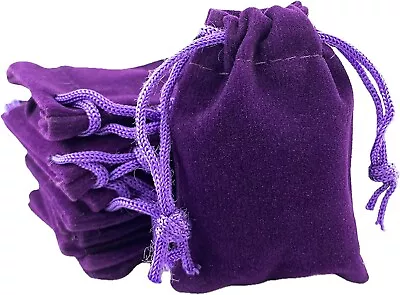 48 Purple Drawstring Velvet Pouch Party Favor Wedding Gift Bags - 3  X 4  • $14