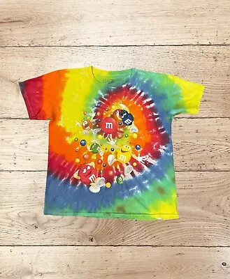 Collectible M&M's Chocolate Candy Tie Dye T-Shirt - Youth Small - Rainbow Tee • $19.99