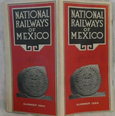 $5.99 • Buy RAILROAD BROCHURE National Railways Of Mexico 1964 With Map