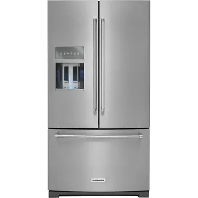 Kitchenaid KRFF707ESS 26.8 Cu. Ft. French Door Refrigerator W/ Exterior Ice And • $1800