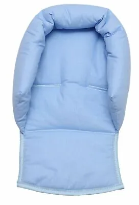 Baby Head Car Seat Rest Cushion Toddler Child Support Pillow Cotton Light Blue • £11.99