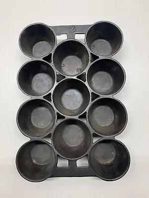 Vintage Cast Iron No 10 Muffin Corn Bread Baking Pan • $69.99