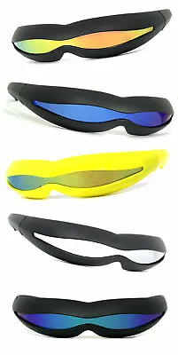 $12.99 • Buy Space Robot Party Rave Costume Cyclops Futuristic Shield Sun Glasses