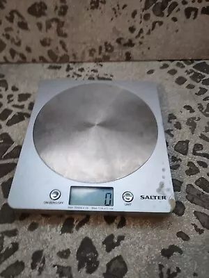 Salter Disc Digital Electronic Kitchen Scale 5kg Capacity Silver 1036 SVSSDR • £6.99