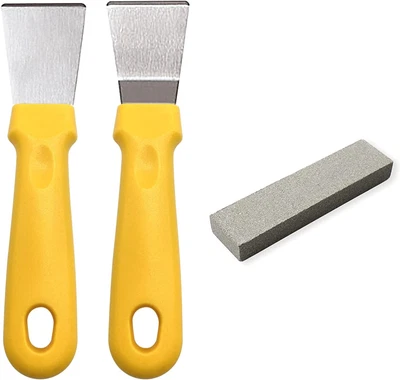 £8.95 • Buy 2Pcs Cleaning Scraper For Ovens, Stoves, Induction Hob, Stainless Steel Multi 