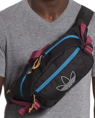 Adidas Originals Crossbody Bag Black Blue And Purple - NEW+UNUSED W/O TAGS • $40