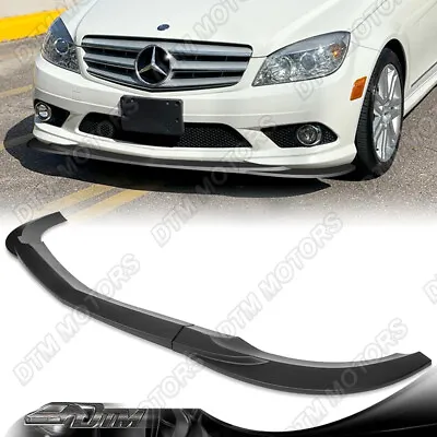 For 08-11 Mercedes C300 C350 Sport W204 Unpainted Black Front Bumper Lip Spoiler • $88.99