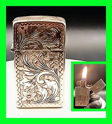 Stunning Vintage 800 Silver Petrol Lighter With Zippo Insert - In Working Order  • $149.99