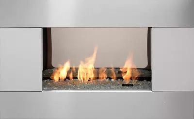 £599.99 • Buy Gas Fire Ignite Pittsburgh  Wall Inset Slide Control Wall Mounted Silver Frame