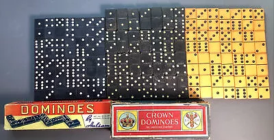 $70 • Buy Lot Of 3 Set Of 28 Bakelite Catlin Dominos With Box