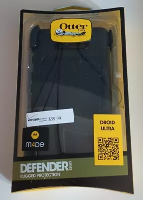 OtterBox Defender Black Case For Motorola Droid Ultra 🆓 Shipping  • $9.95