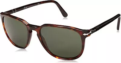 Persol 0PO3019S24/3152 Men's Oval Sunglasses Tortoise Frame Green 52mm Lens • $119.99