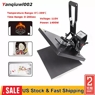 Auto Open Clamshell Heat Press Machine W/ 16''x20'' Heat Pad For T-shirt Tile • $243.20