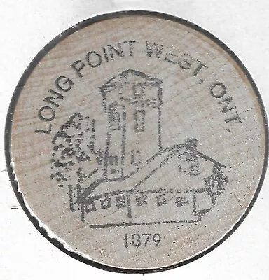 Long Point West Lighthouse Ontario Canada Penn-Ohio Collectors Wooden Nickel • $8.95